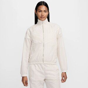 Women's Nike Windrunner Loose UV Woven Full-Zip Jacket Orewood White Size Small